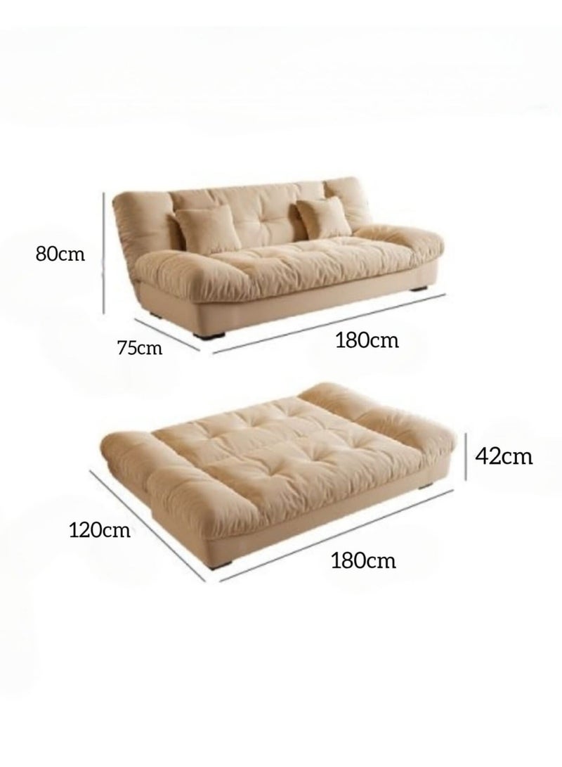 Zayn comforts Double Sofa Bed Modern Fabric sofa, Convertible & Space-Saving Design for Living Rooms & Apartments (White) - Image 3